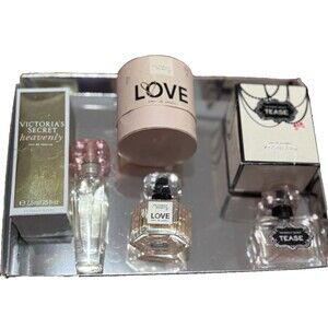Victoria’s Secret Mini Eau de Perfume 3 Pc Set Bombshell Tease, Love, Heavenly